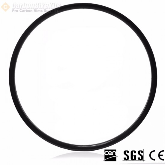 27.5er カーボン 27x23mm 内幅22mm チューブレス フックレス 非対称 MTBリム 28穴